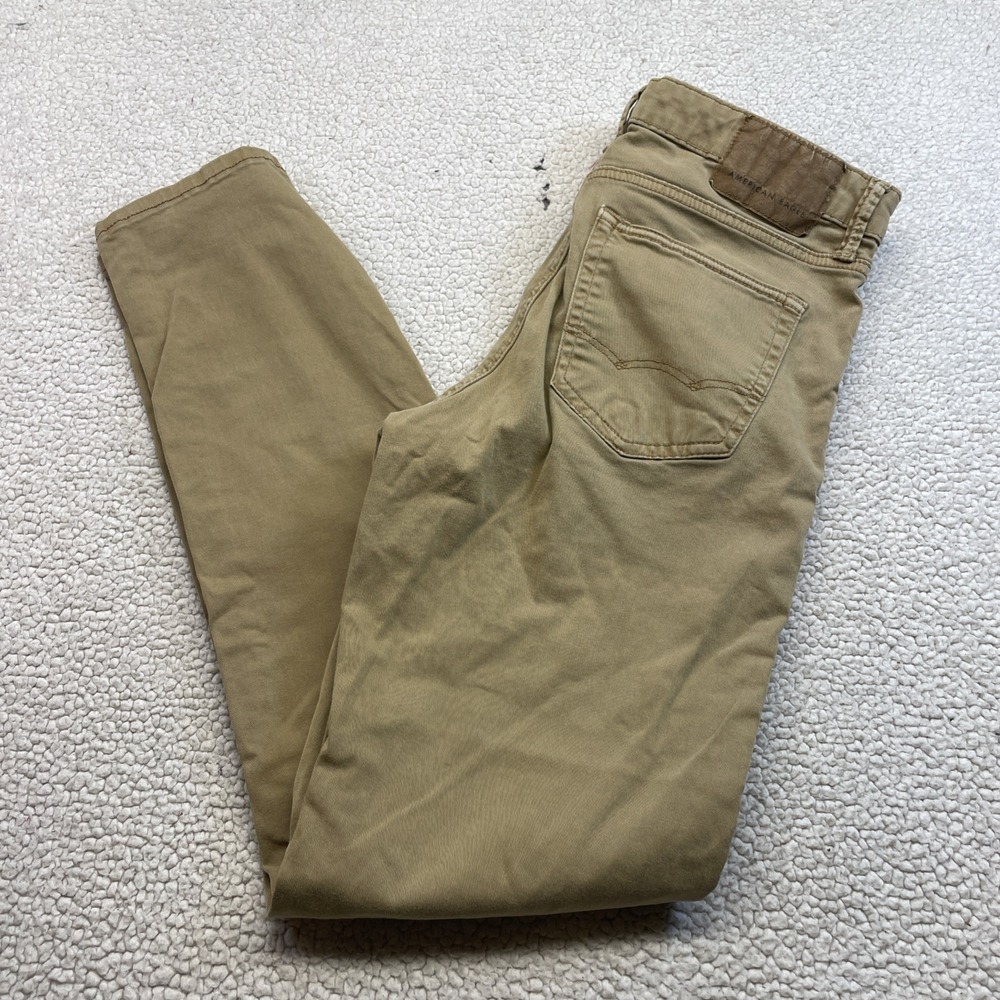 American Eagle Pants Mens 31x30 Tan Next‎ Level Flex Skinny Chino Khaki Trousers